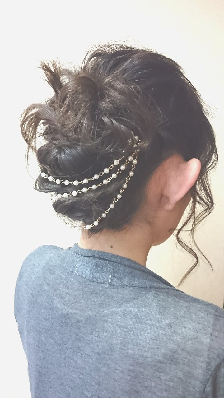 結婚式　アレンジ　ヘアアクセ