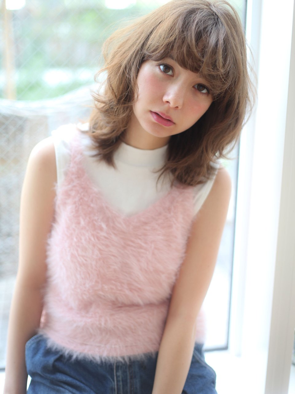 【Violet】イノセントミルクティーカラー大人かわいいルーズヘア