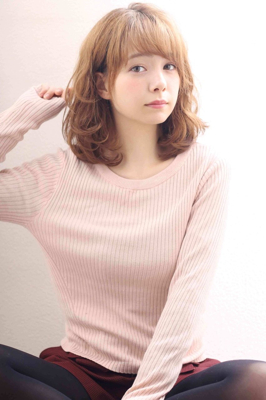 愛され小顔フリンジバング♪フェミニンデジタルパーマ