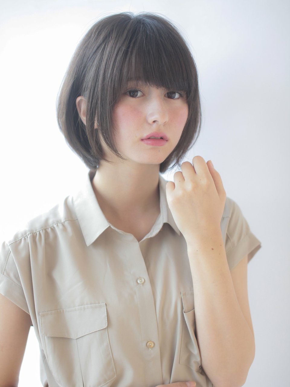 トップふんわり小顔カットとミルクティーカラーで美シルエット☆