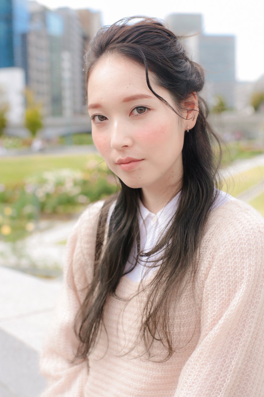 簡単アレンジ★波ウェーブハーフアップアレンジ★