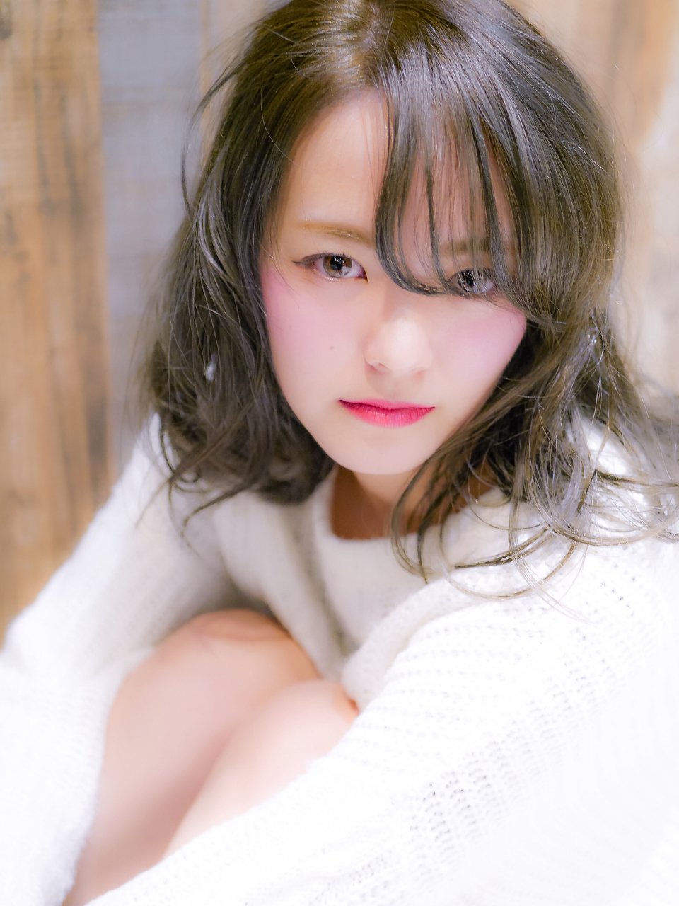 ☆フリンジバング＆スポンテニアス☆愛されボブグレージュ♪