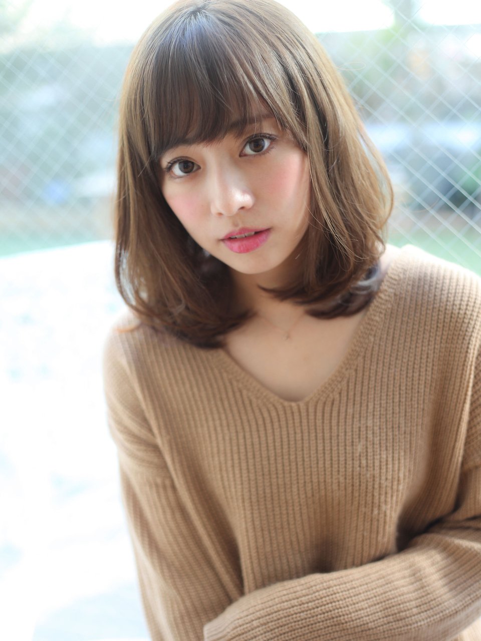 【Violet】大人かわいいナチュラルミディミルクティーグレージュ