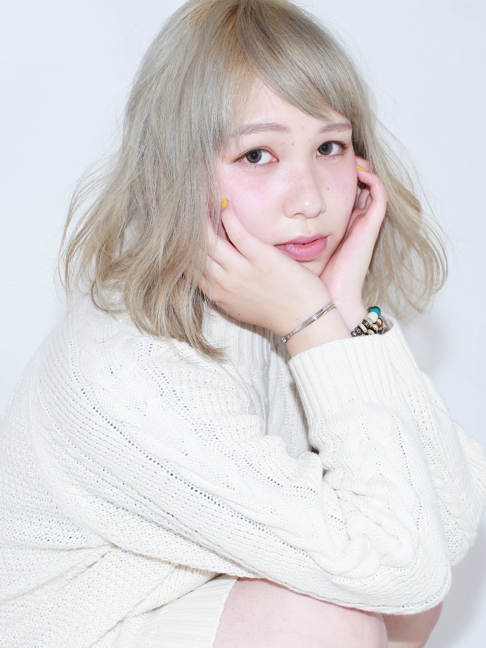 ウェーブロブ×ホワイティベージュ