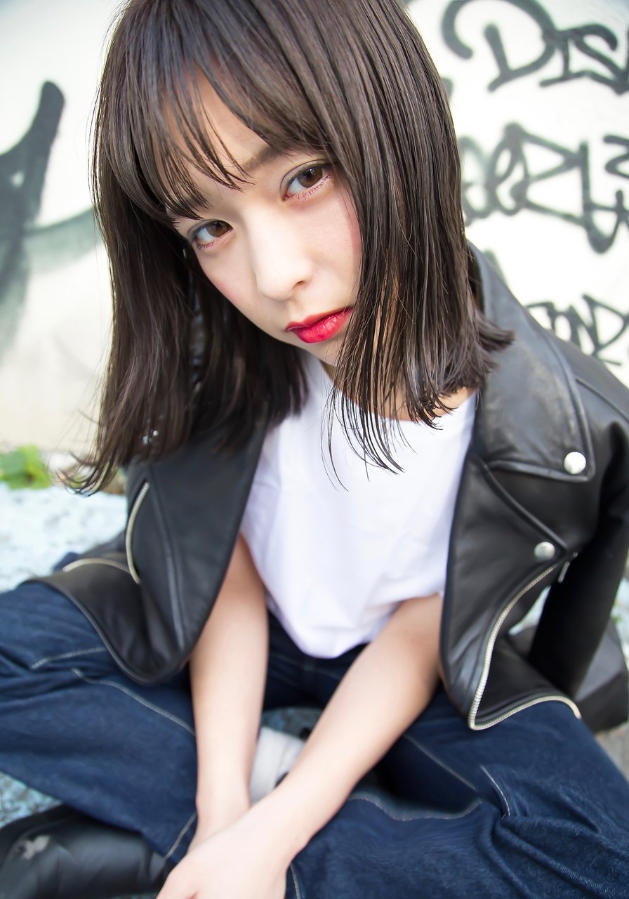 【Violet 栄店】切りっぱなしボブ×ブルーグレーの暗髪