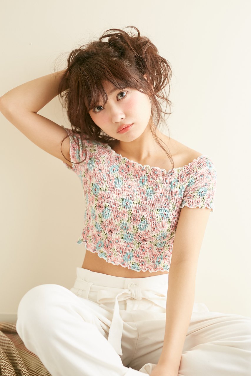 『くしゃくしゃフワフワup♪』ロレッタwaxでneoお団子ヘア☆