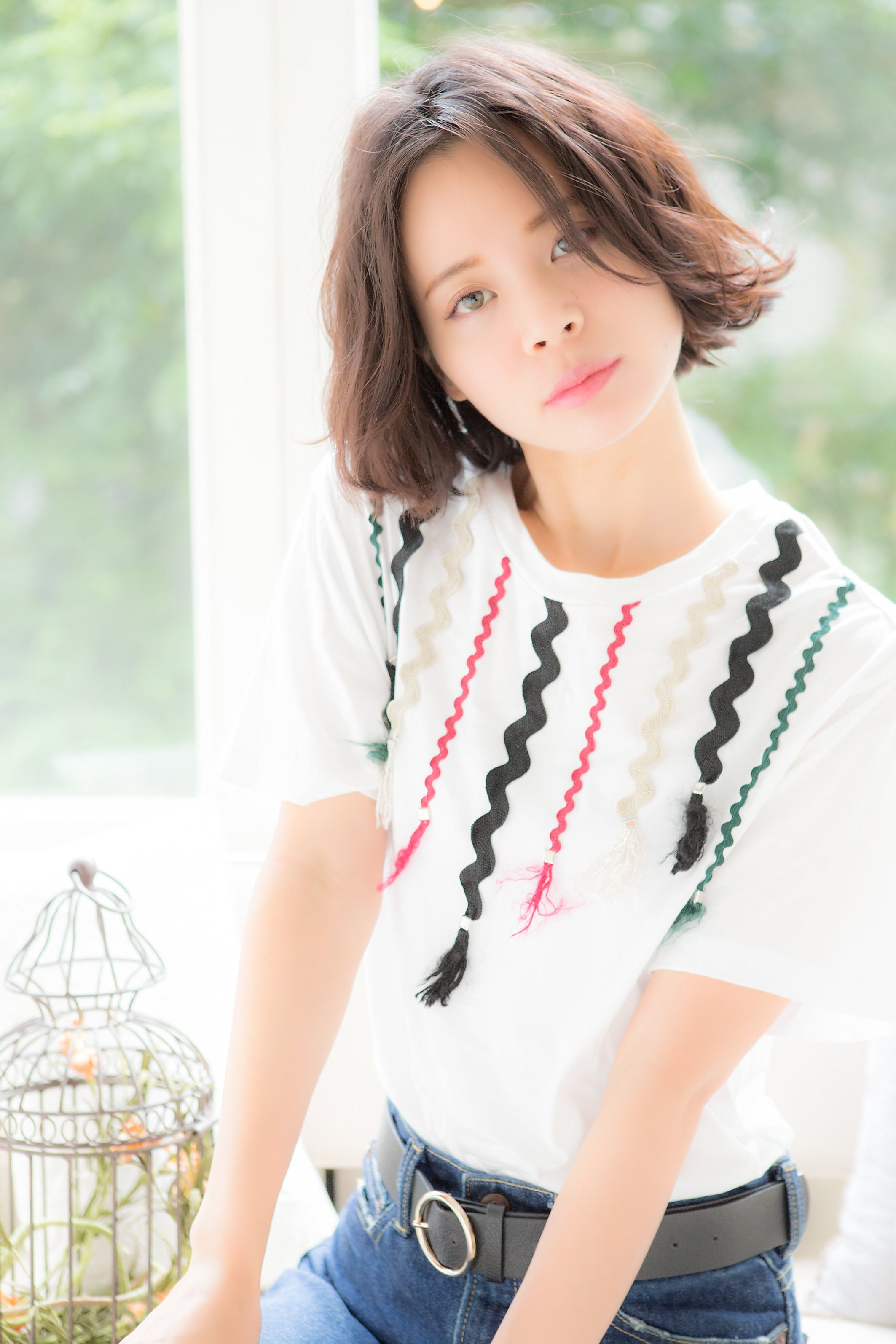 手ぐしでマニッシュエアリーボブ