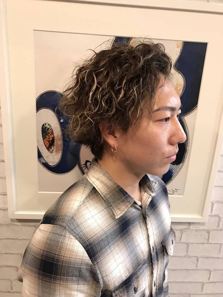 《０２６style》刈り上げパーマハイライトスタイル【中村 祥雄】