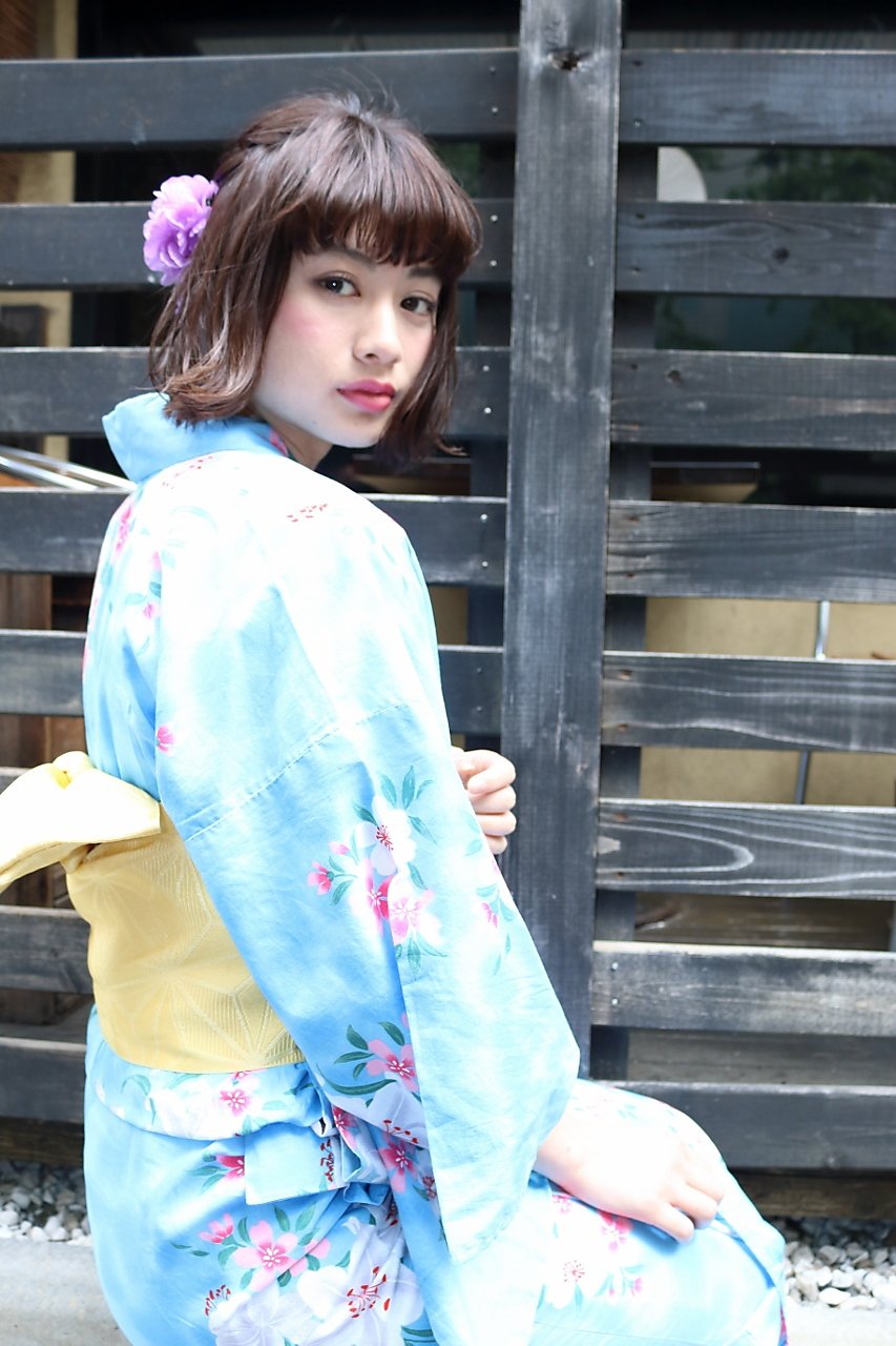 浴衣着付けヘアセット　【高田馬場美容室　Neolivehanna】