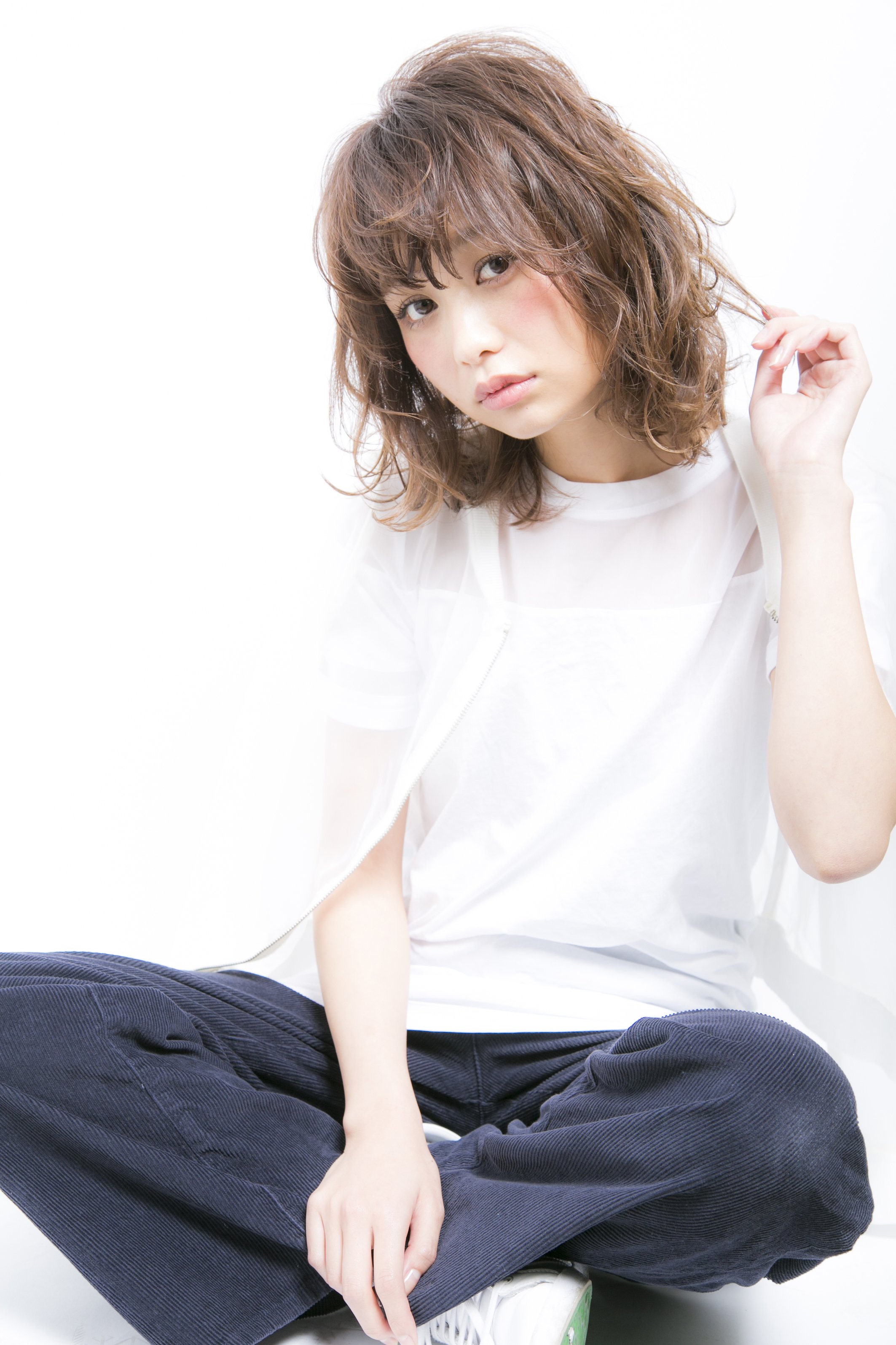 【全国TOP300】セミウェットなほつれミディ【U-REALM 井上信洋】
