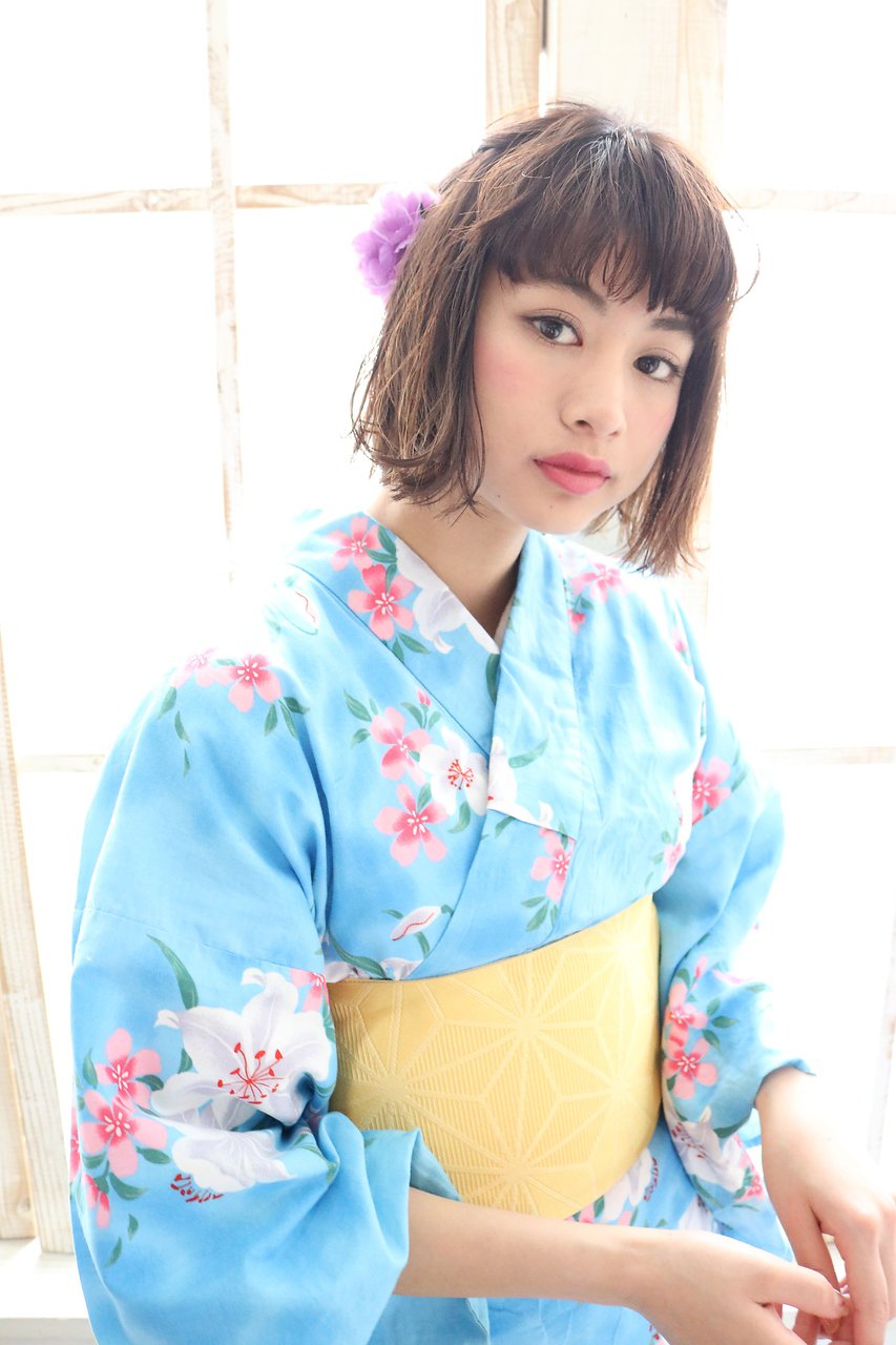 浴衣着付けヘアセット　【高田馬場美容室　Neolivehanna】