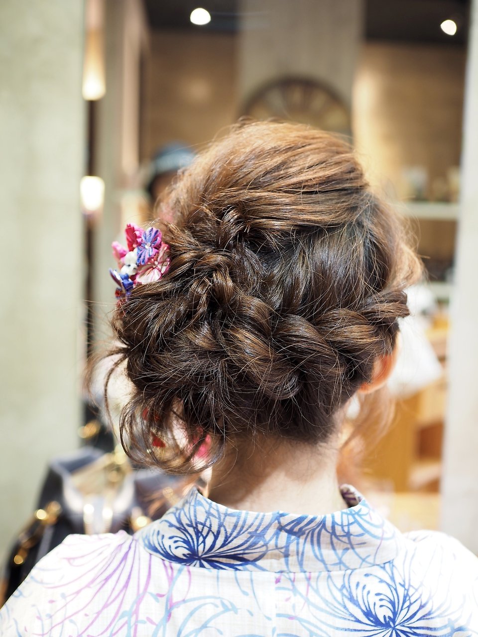 Noele×浴衣×ツイストシニヨン×ヘアアレンジ