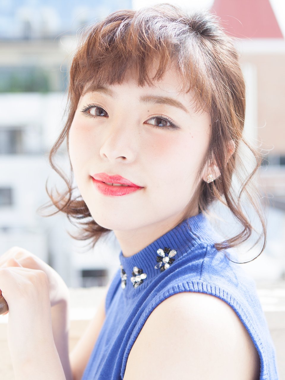 短め編み込みサイドアップおくれ毛簡単アレンジ<表参道青山原宿>