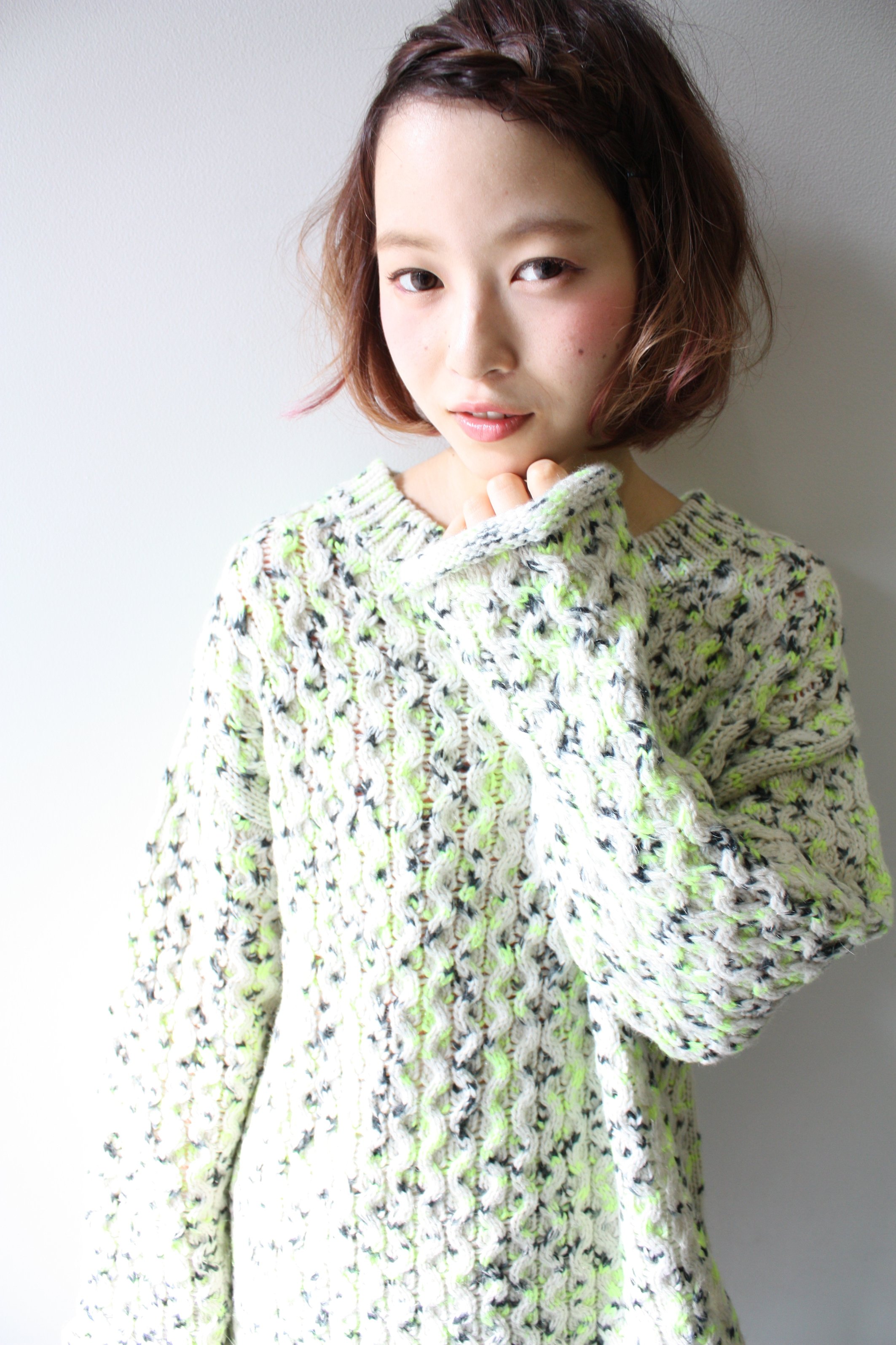 《tuuli》ドーリーボブ×ピンクアッシュ×編み込みアレンジ☆