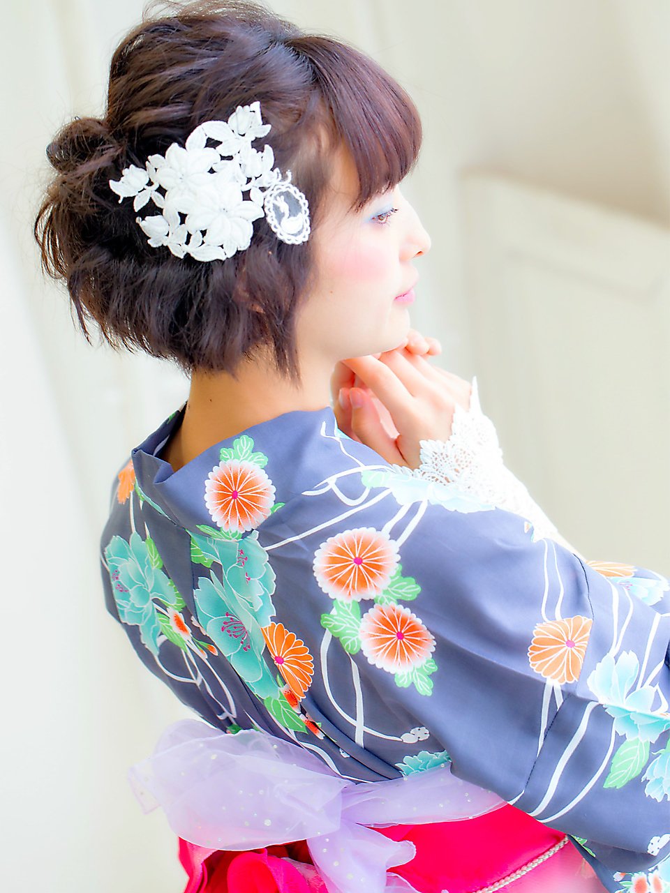 浴衣クラシカル☆モード☆ショートヘアアレンジ