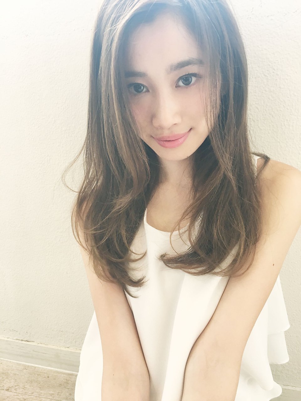 マーメイドアッシュ　ハニーヘア小顔ロング