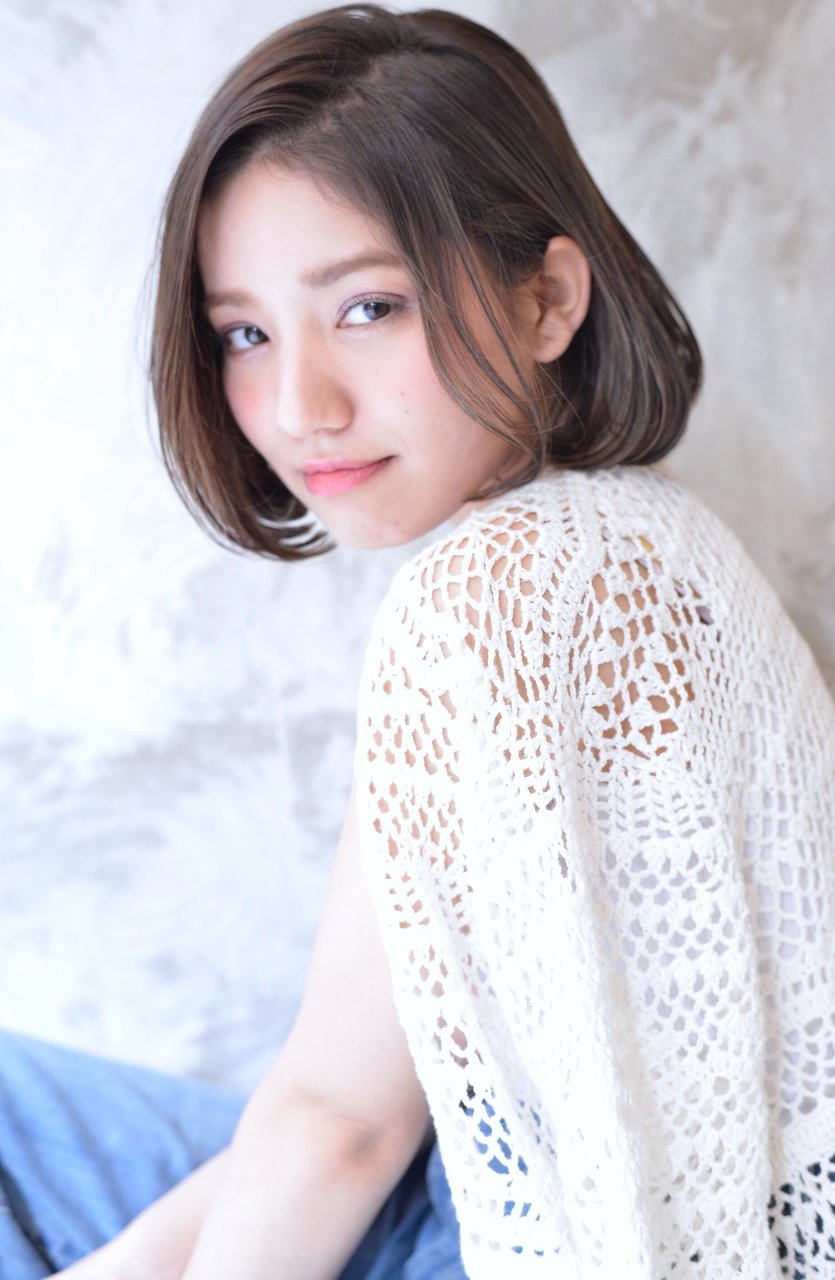 plumystyle☆センターパート×ハニーヘアー×マーメイドアッシュ
