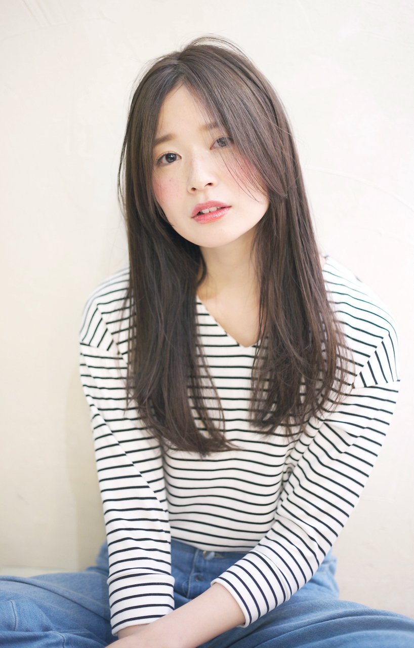 【アフロート中島直樹】ラベンダーアッシュのストレートロング