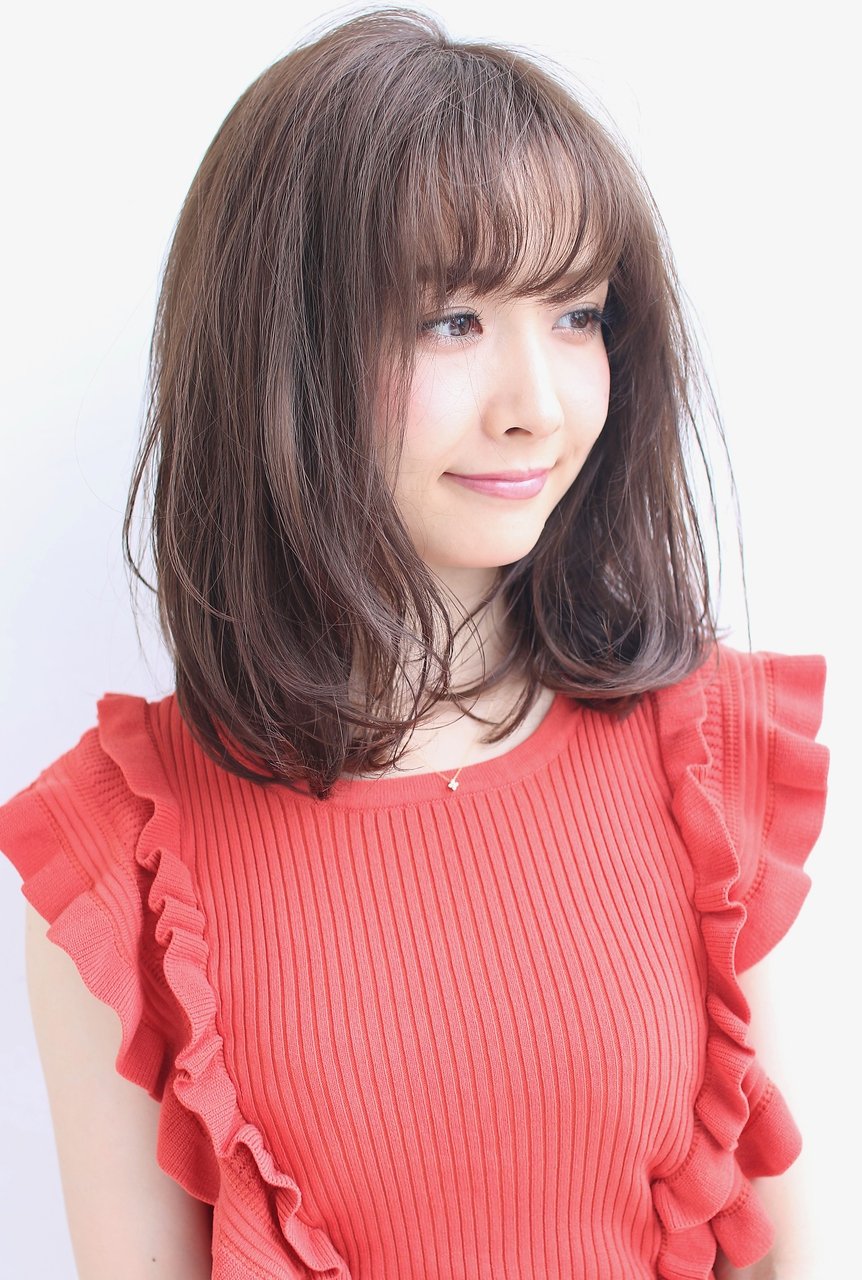 大人ゆるミディアムハニーヘアマーメイドアッシュエフォートレス