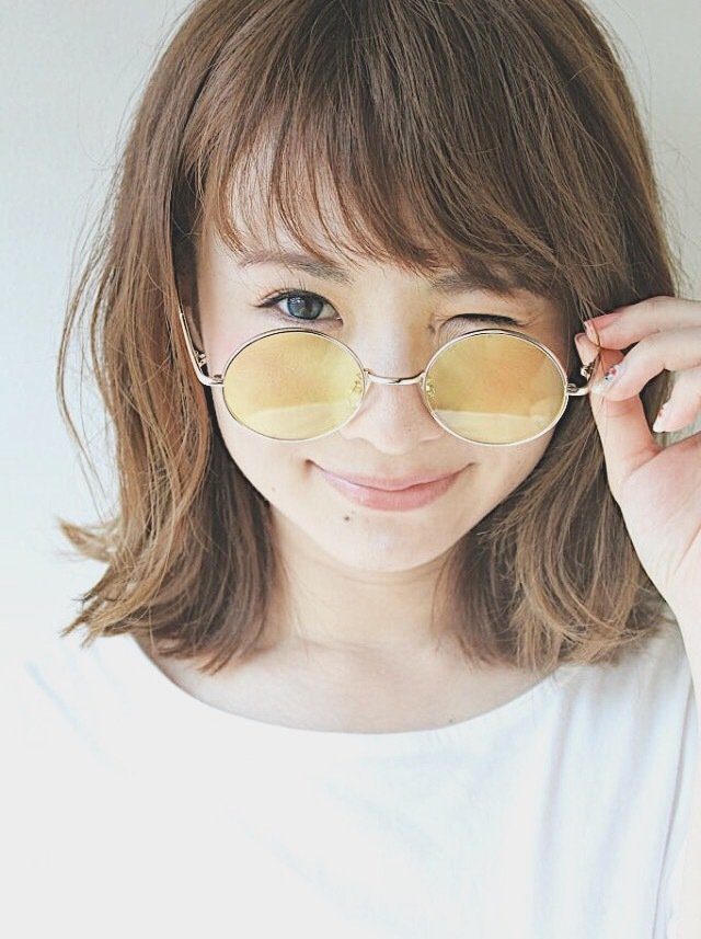 HOGO水ハイ透明感カラー☆オリーブグレージュ☆メガネ女子編２