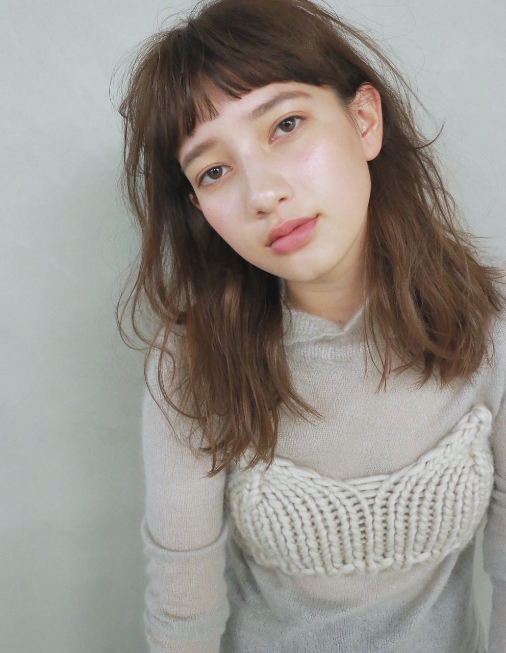 【nanuk】前髪パーマだから眉上もしっくりくる◇抜け感セミディ