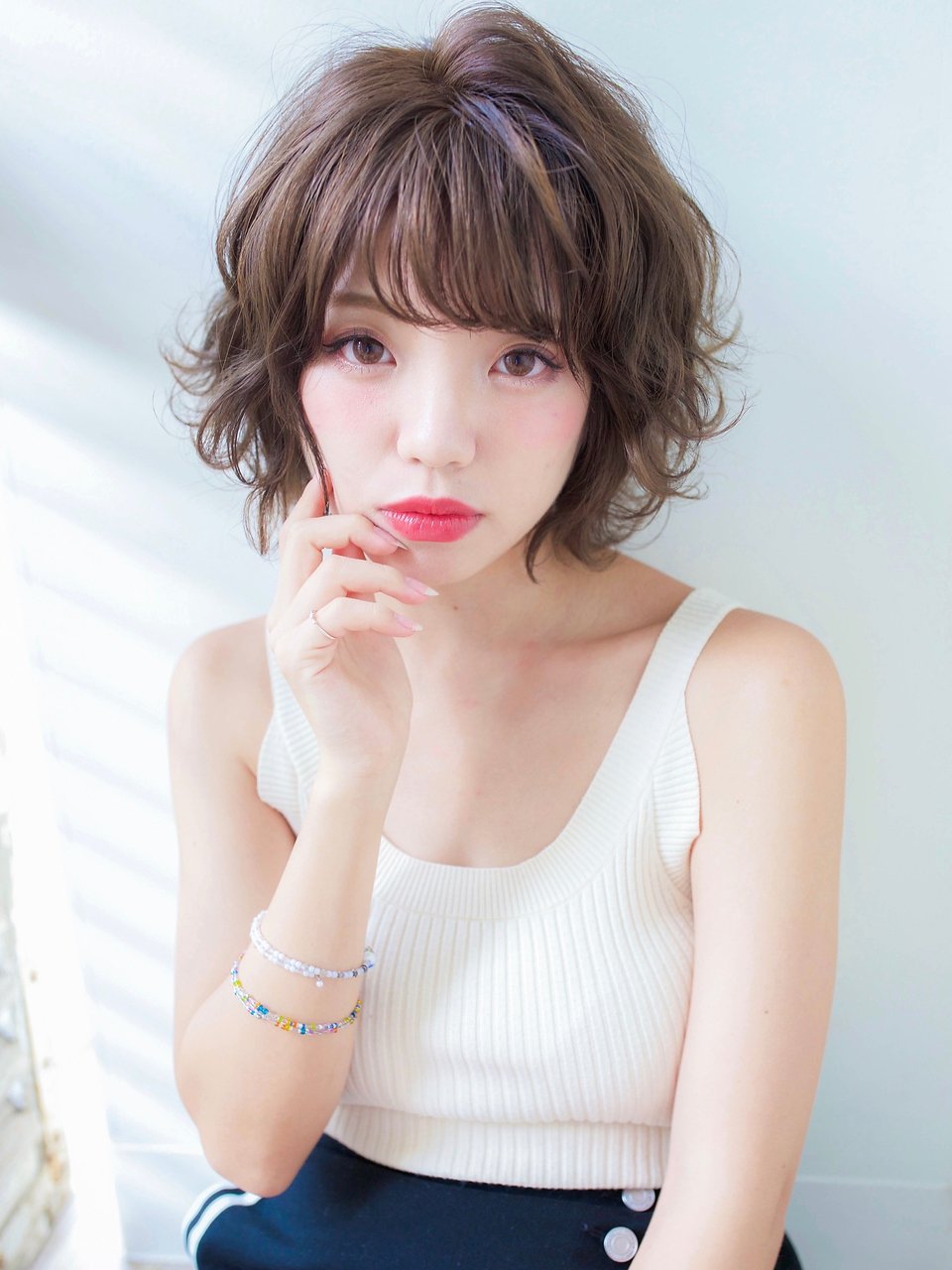 トレンドミックスウェーブデジタルパーマのゆるふわショート