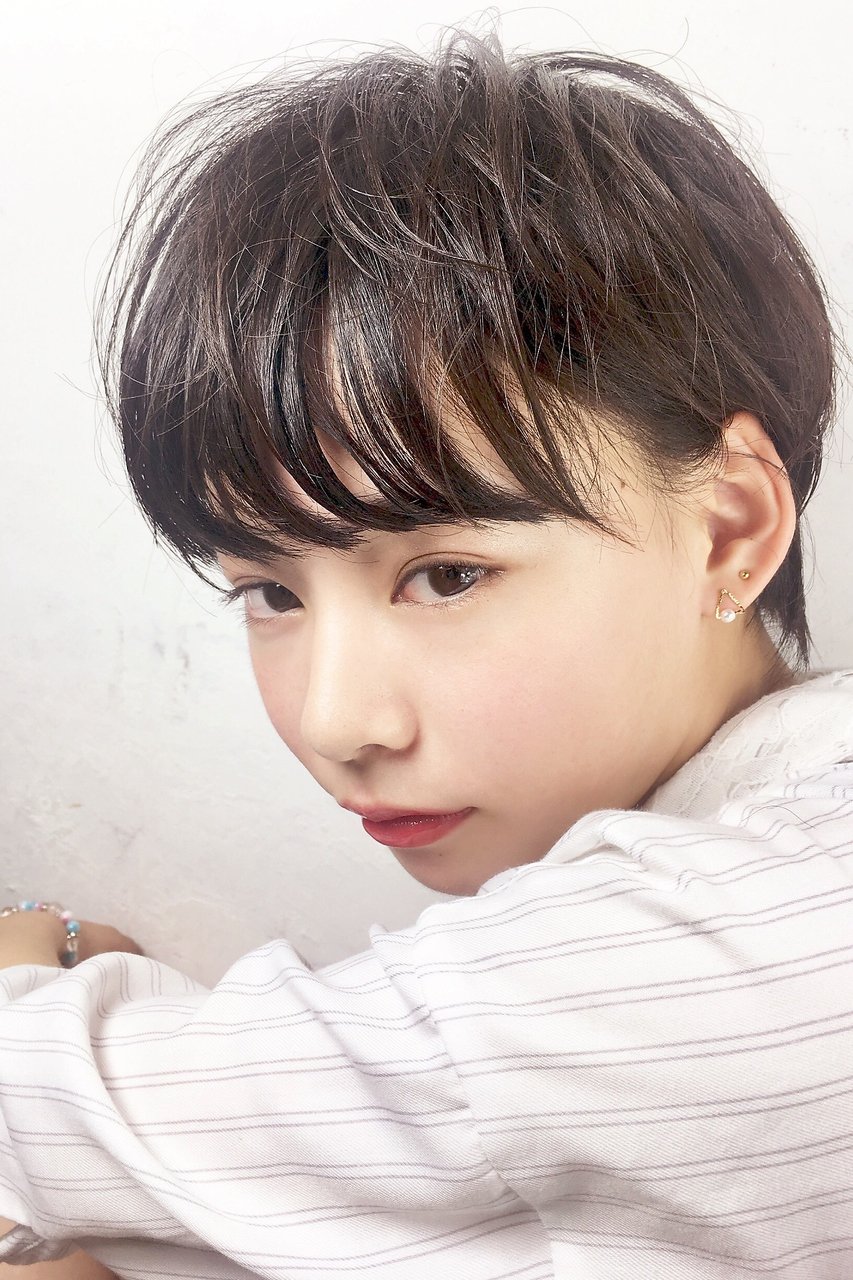 anli   ガサ 耳かけワイドバングショート