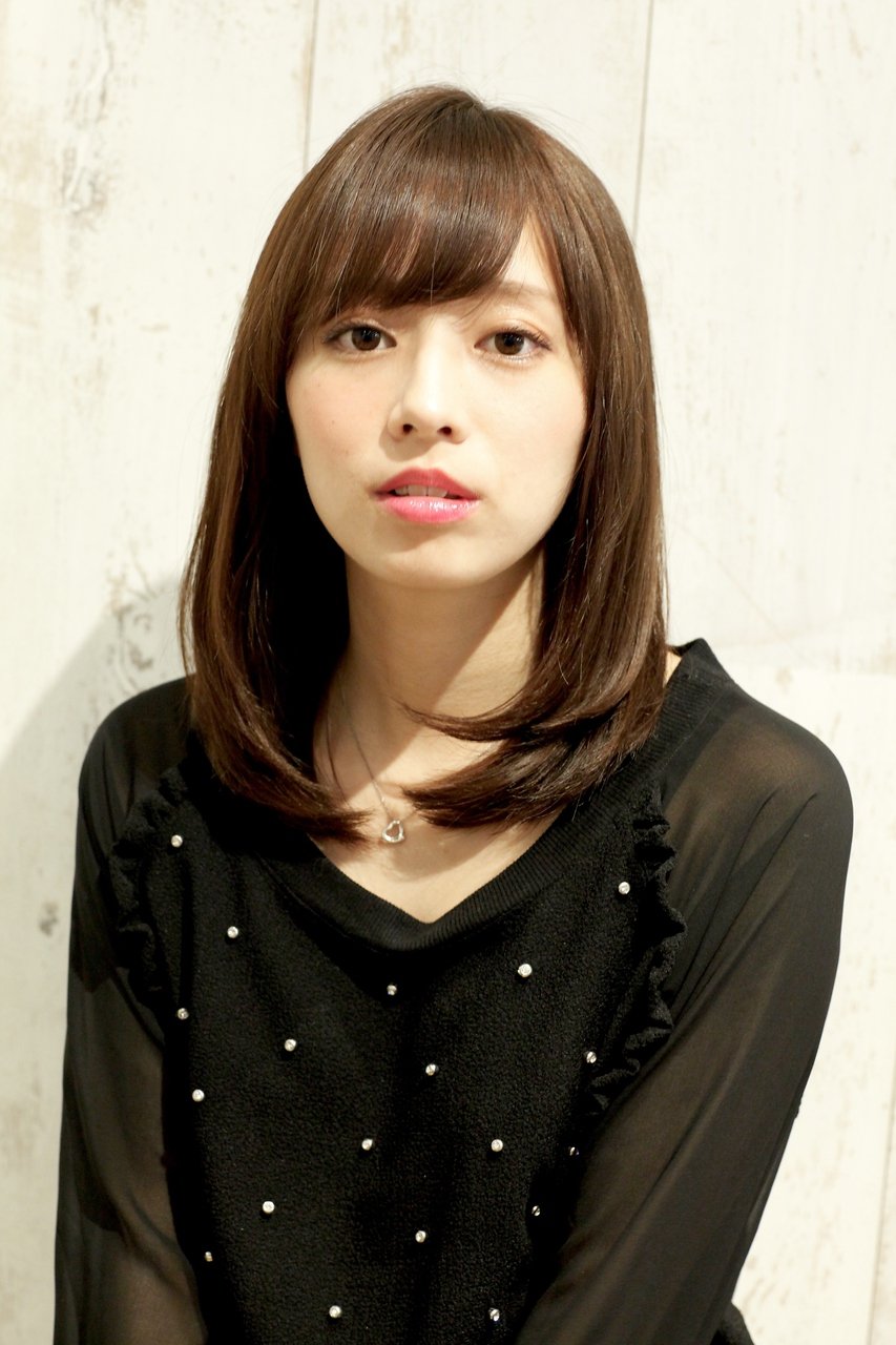 小顔になれる乾かすだけまとまるレイヤーストレート