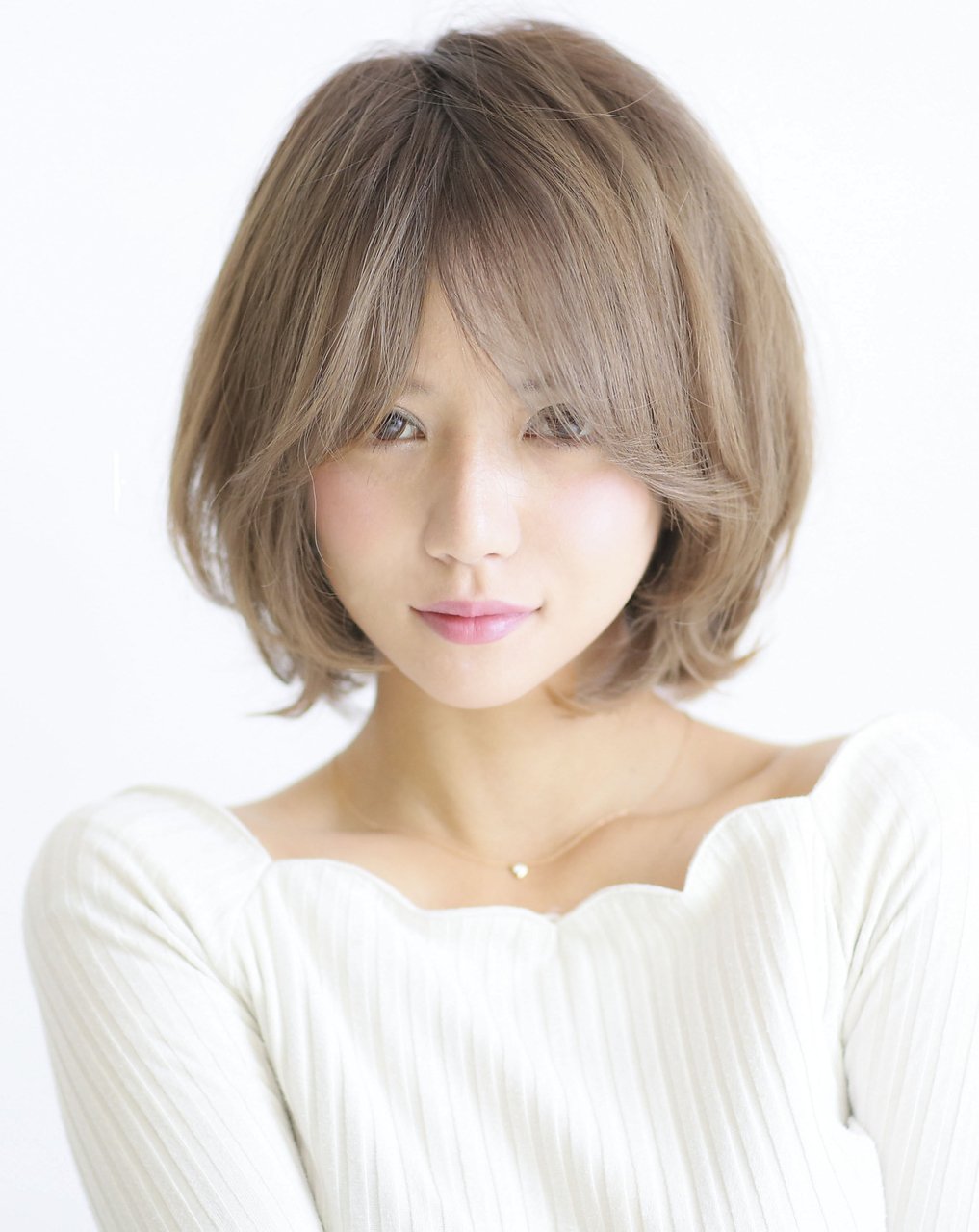 ワイドバング☆大人可愛いトップふんわりひし形ショートボブ