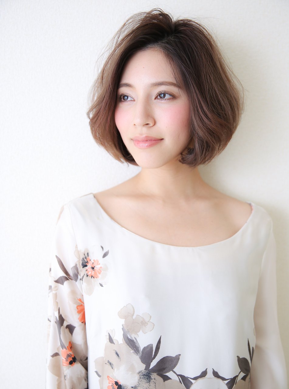 大人ナチュラルひし形ボブスタイル☆