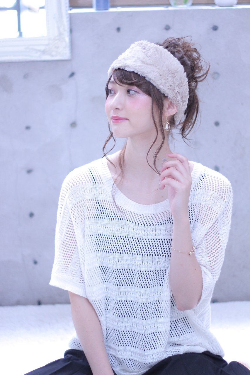 cache cache★ファーヘアバンドを使ったヘアアレンジ