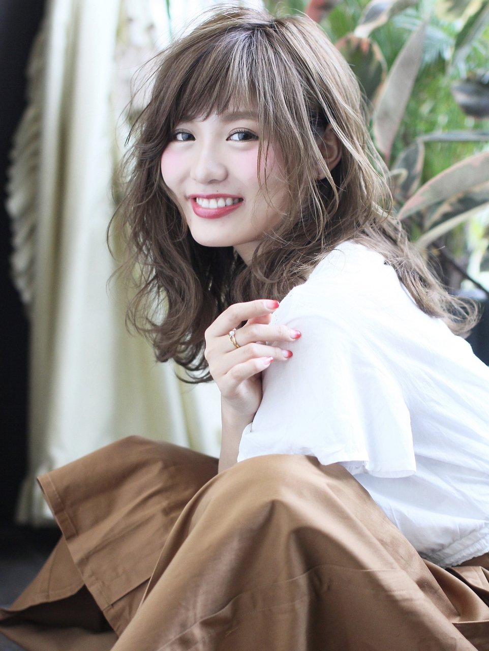 ENLIED☆モーブカラーの大人かわいい小顔ミディ☆