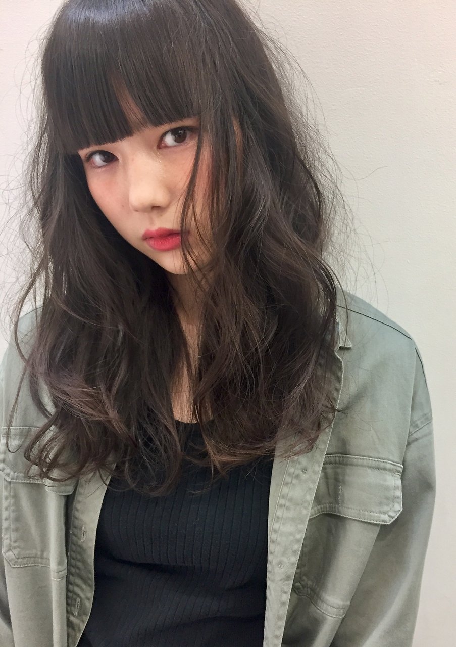 ☆blues☆大人可愛い無造作カール・ワイドバング・モーブカラー