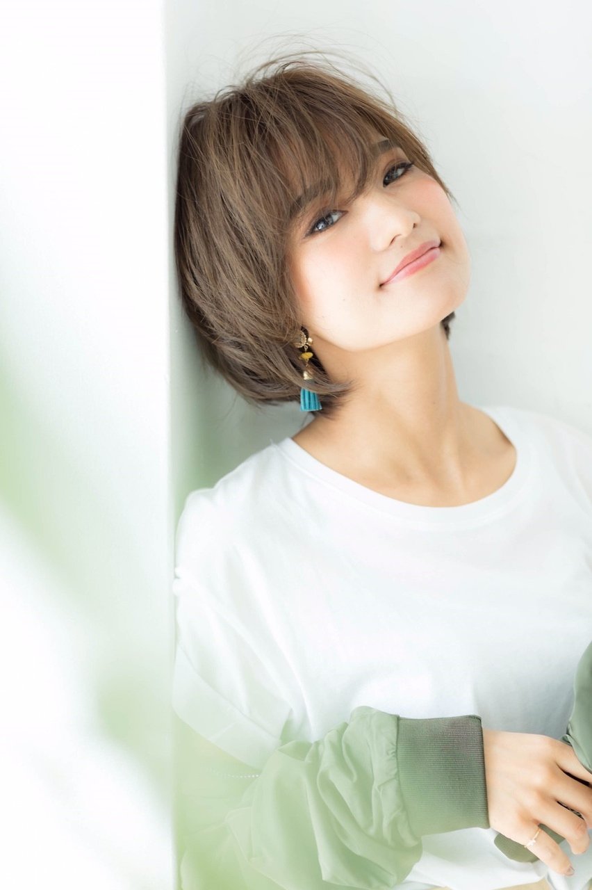 30代40代大人かわいいエフォートレスハニーヘア小顔前下がりボブ