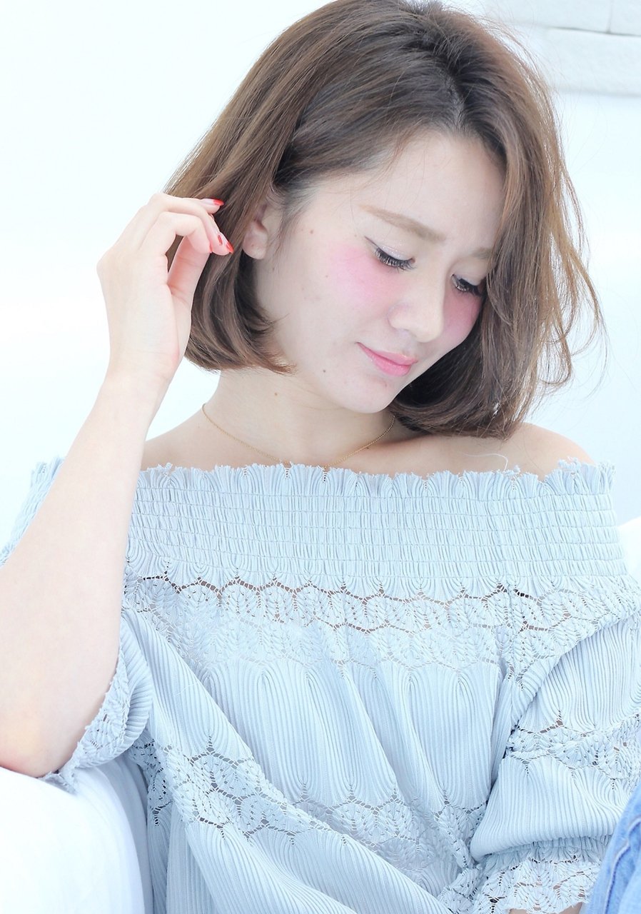 【felicita岡本店】大人ワンカールボブ★シナモングレージュ！