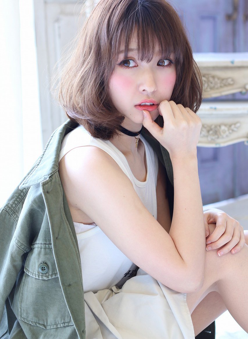 ラフ可愛いふんわりボブ