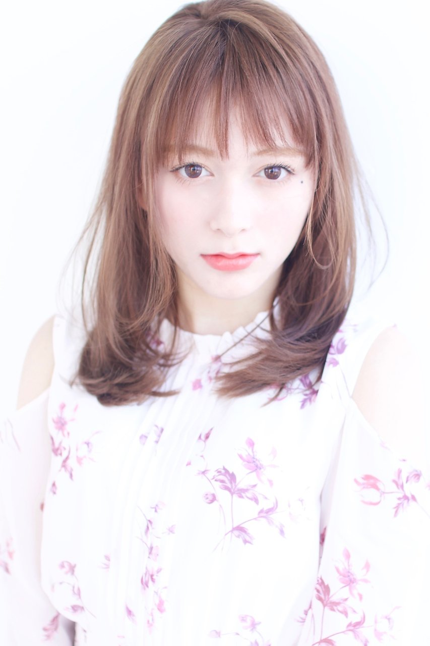 ゆるふわストレート【浅井剛史くびれミディアッシュモーブカラー