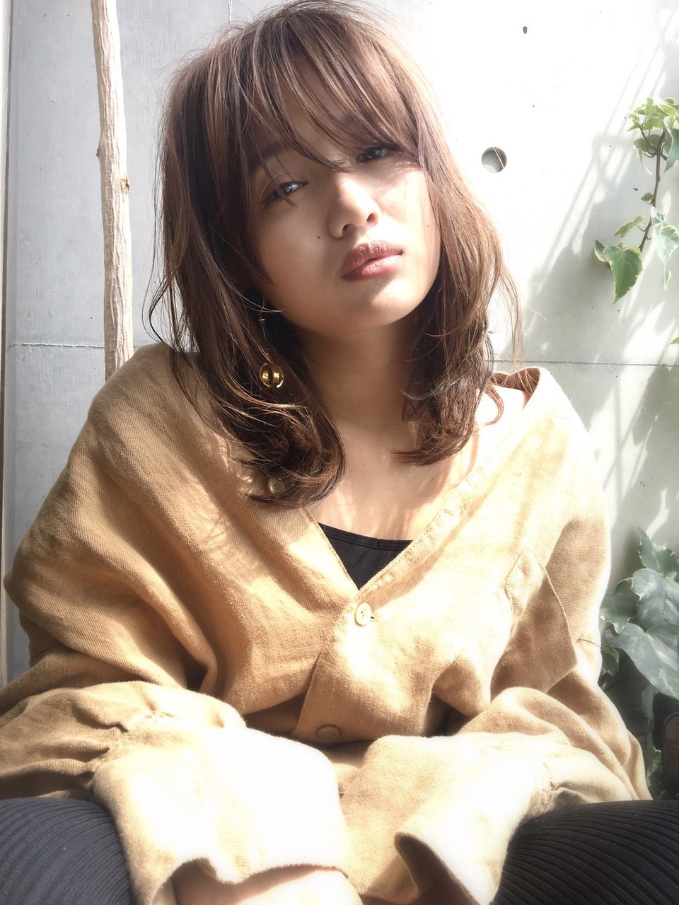 デジタルパーマ　大人ロブ バレイヤージュ