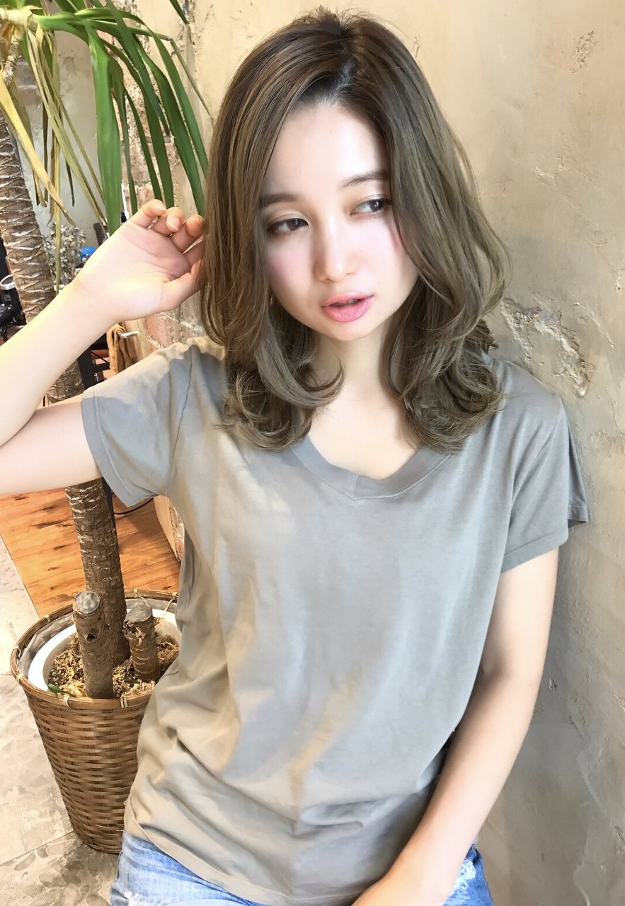 ブルージュで透明感#ハニーヘアフィッシュボーンエフォートレス