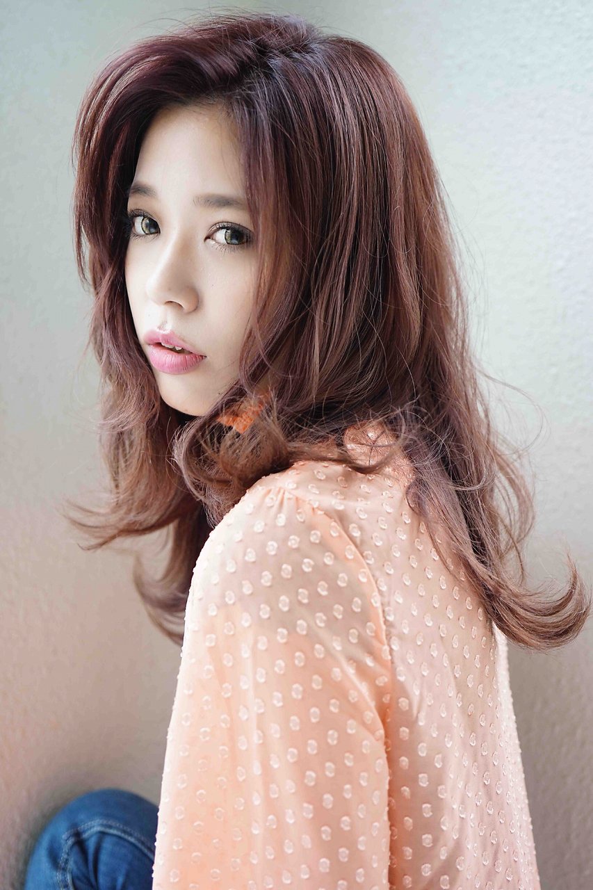 rise 大人かわいいピンクカラー×レイヤーヘア