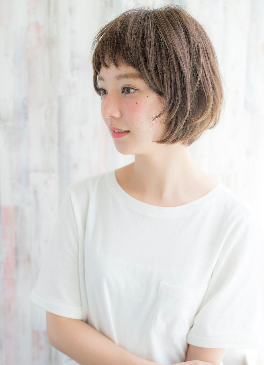 シャンドゥール栄　大人かわいいマニッシュショートボブby宮本