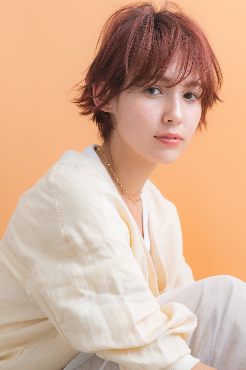 オレンジベージュ/ナチュラルショート