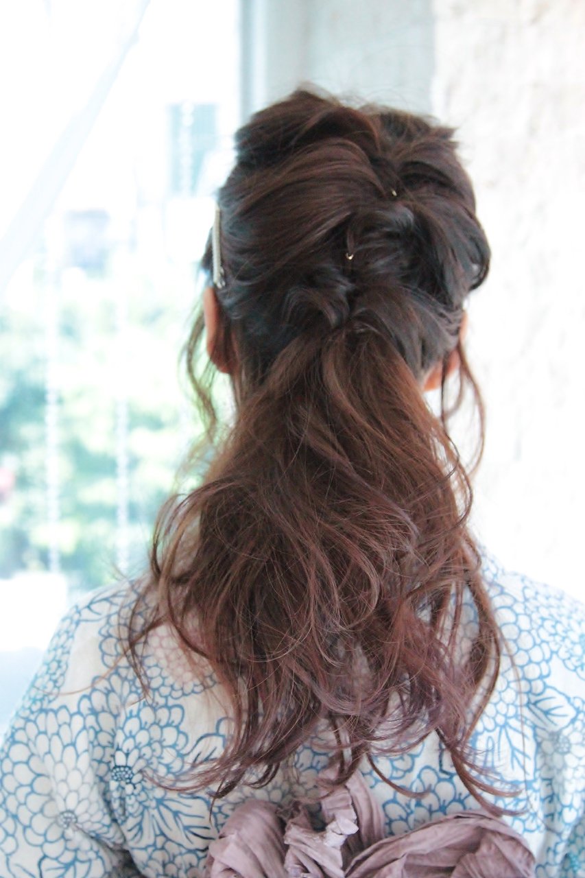 浴衣ヘアアレンジ　ロング