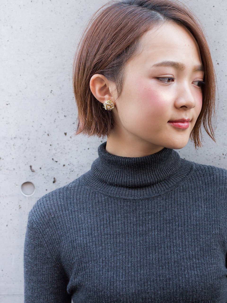 ERI★小顔カット得意◎カットだけ!小顔に外ハネ切りっぱなしボブ