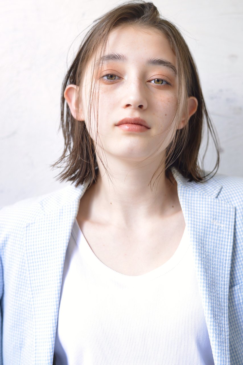 mowenエアリー xグレージューxマッシュウルフxひし形シルエット