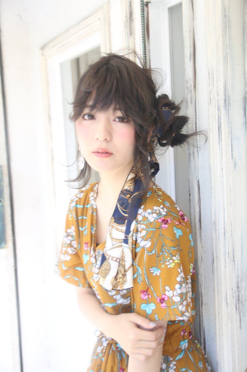 『estrela』お団子スカーフアレンジ
