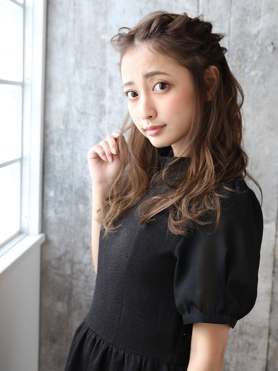 ロングの前髪アレンジヘアスタイル【髪質改善】