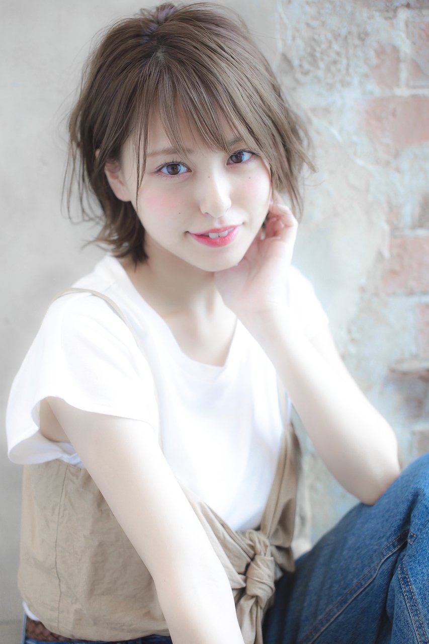 小顔カットのプロ『YOJI』ふわっとヴェールウェーブ#ブルージュ
