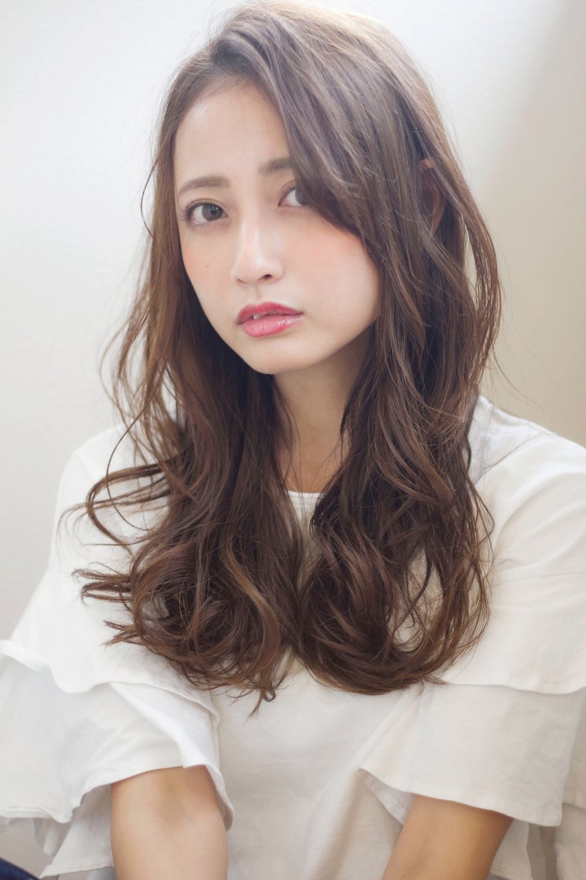 【添田】デジタルパーマでヴェールウェーブなロンググレージュ　