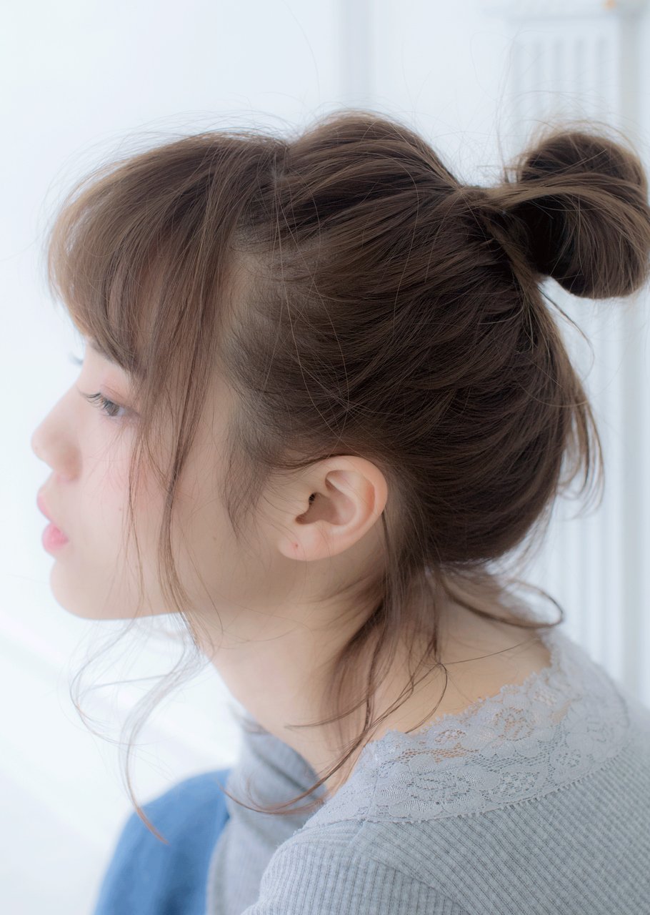 【elfo】こなれ感のあるラフなお団子アレンジ